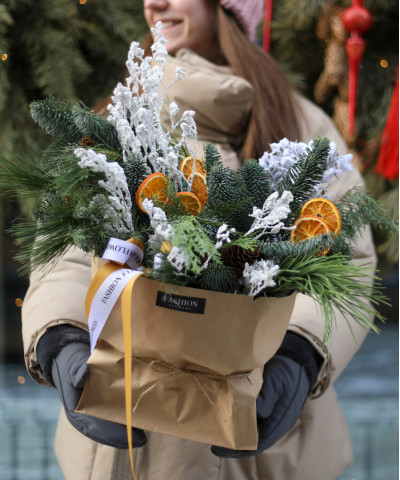 "Подарок Санты" новогодняя композиция №2325