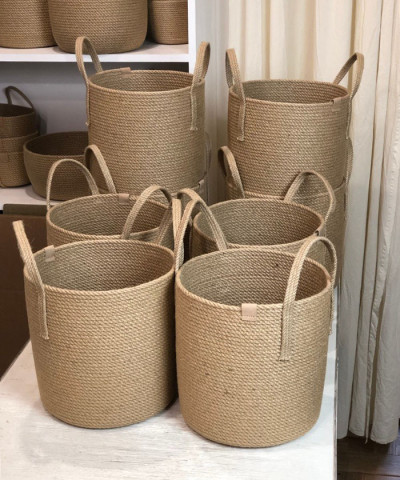 Корзина Джут с ручками 25*25