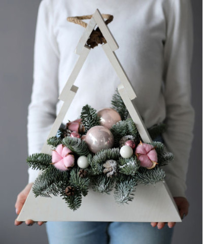 Композиция "Рождественская ель", 45 см