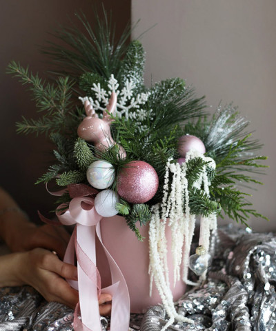 "Пинки форест" подарочная новогодняя композиция №6597