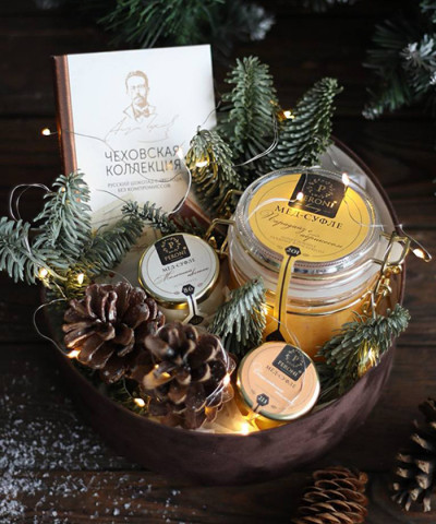 "Огоньки" подарочный набор с мёдом-суфле Peroni и шоколадом №3190