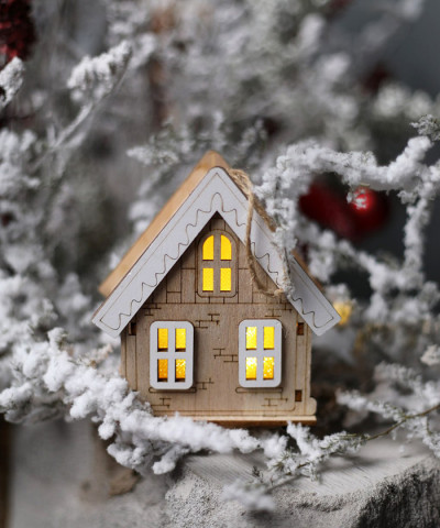 Ёлочное украшение с подсветкой "Дом"