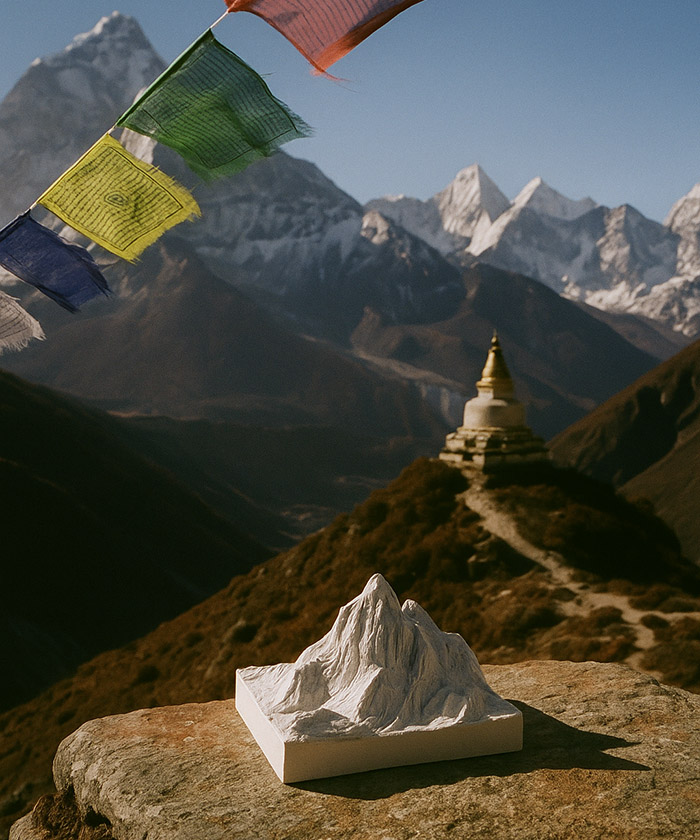 Горы Саяны, сувенир из гипса, цвет в ассортименте