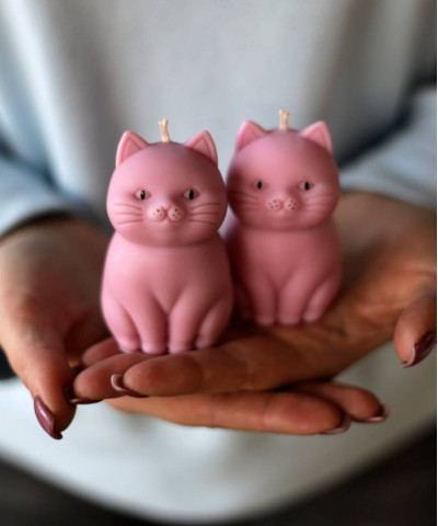 "Ты котик" свеча 1шт., цвет в ассортименте