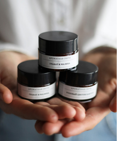 Свеча ароматическая, в стекле