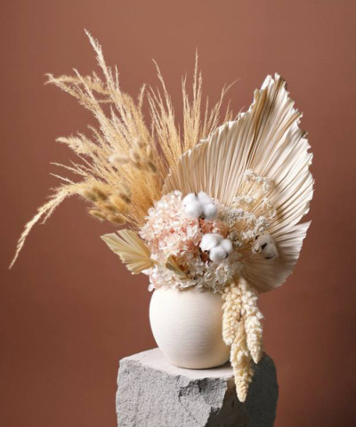 "Меррис" Сухоцветы в вазе №2441