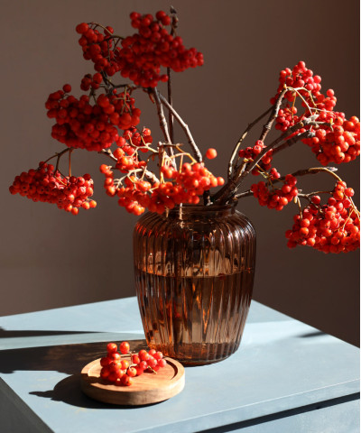 Ваза "Эмбер" с крышкой, 20 см