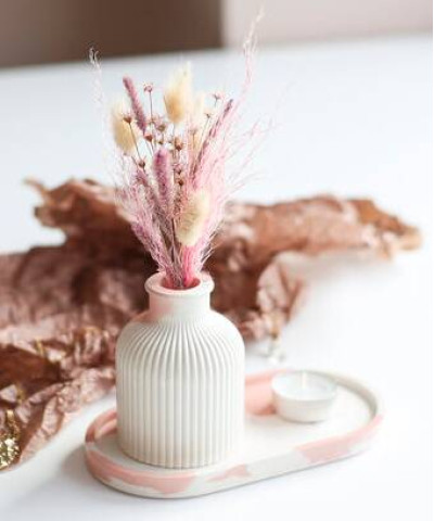 Ваза + сухоцветы + подставка, цвет в ассортименте