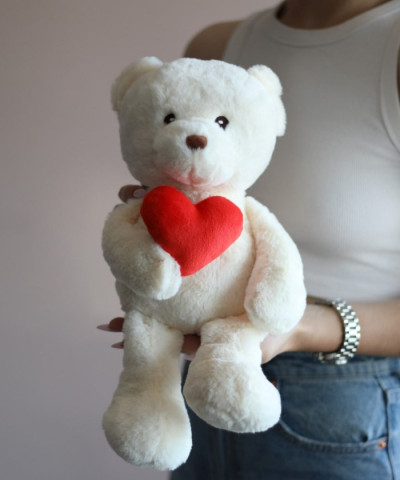 Медведь с сердцем Люк, 20см мягкая игрушка