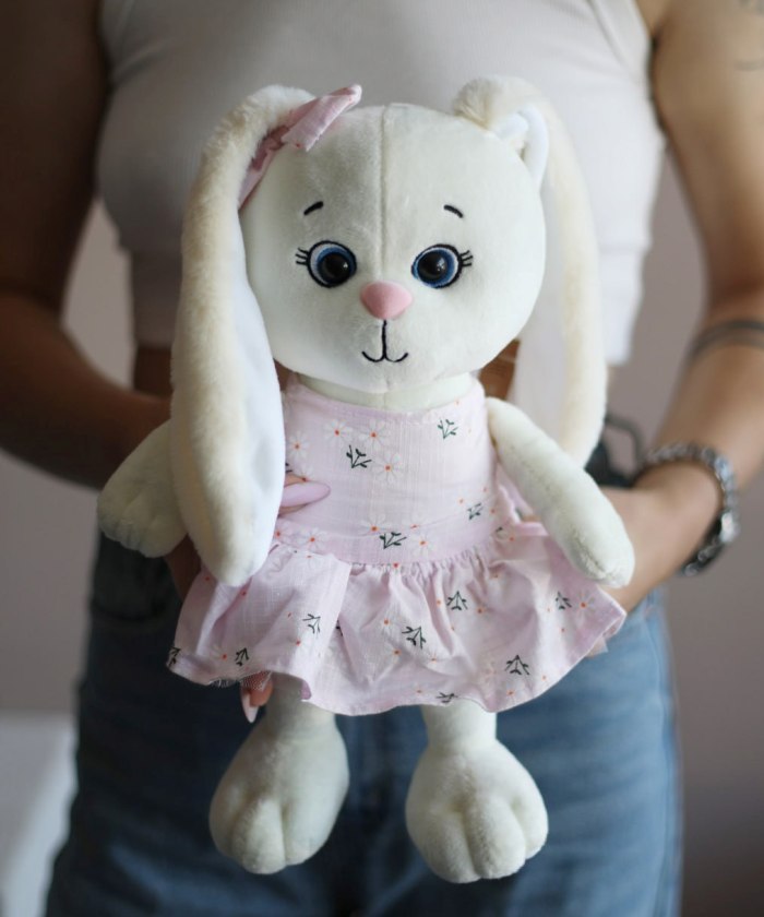 Зайка Мия в платье 25 см мягкая игрушка