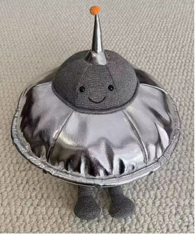 "НЛО летающая тарелка" мягкая игрушка, 25см