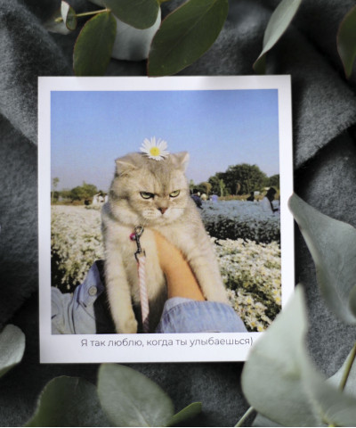 "Люблю когда ты улыбаешься" открытка