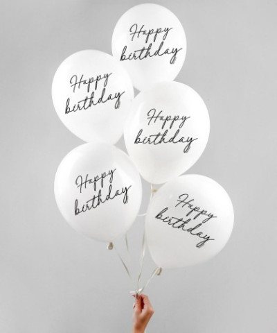 Шар 12" Happy Birthday латекс