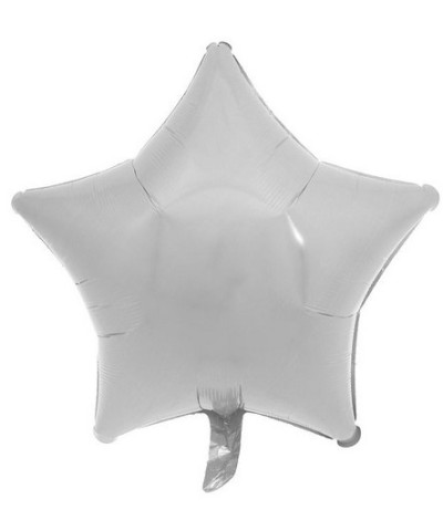 Шар фольга Звезда 18" белый пастель