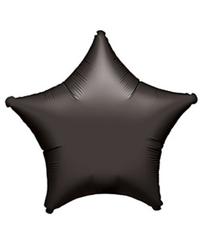 Шар фольга Звезда 19" черный пастель