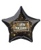 Шар фольга звезда 21" С Днем рождения Фейерверк
