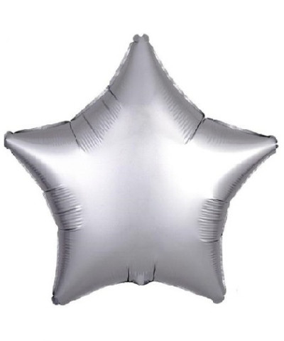Шар фольга Звезда 18" серебро платина