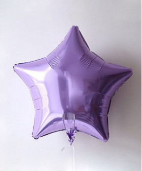 Шар фольга Звезда 18" лиловый металл