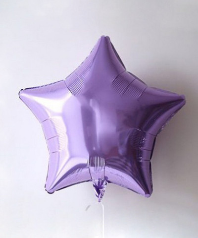Шар фольга Звезда 18" лиловый металл