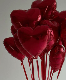Шар фольга Сердце 18" Красный металл