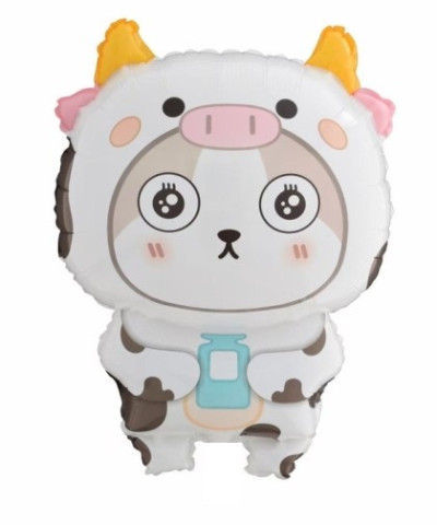 Шар фольга 28" Кошка в костюме коровы