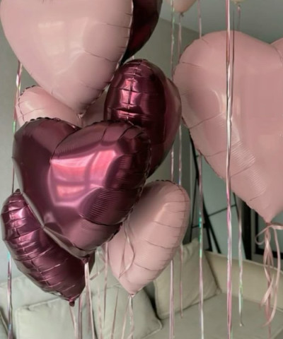 Шар фольга Сердце 18" Вишневый