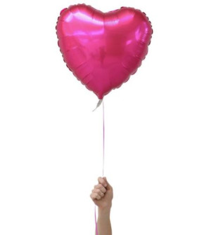 Шар фольга Сердце 19" сиреневый сатин