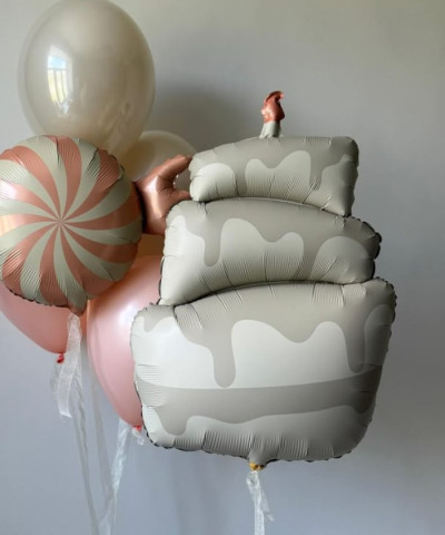  Шар фольга 39" Торт