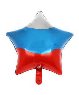 Шар фольга звезда 18" Триколор