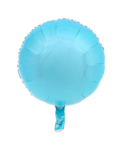 Шар фольга Круг 18" голубой пастель