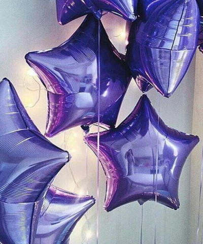Шар фольга Звезда 18" фиолетовый металл