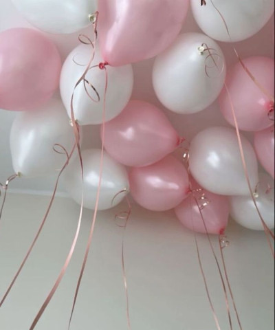 Шар 12"  розовый перламутр латекс
