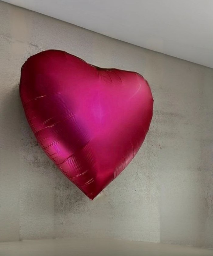Шар Большое малиновое сердце
