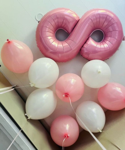 "С праздником, моя птичка!" набор воздушных шаров №24