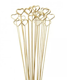 Держатель "сердечко" с открыткой, для букета, 1шт.